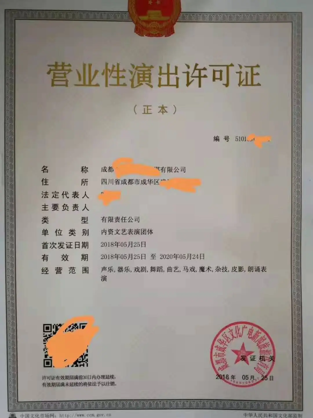 南昌营业性演出经营许可证怎么办理,办理材料